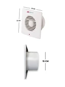 MUTLUSAN 150 lik Banyo ve Mutfak Havalandırma Aspiratörü Montaj Delik Çapı 150mm  (15cm) thumbnail 4