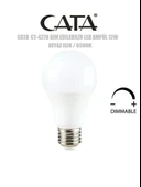 CATA 12W LED AMPUL E-27 DUYLU BEYAZ DİMLENEBİLİR thumbnail 1