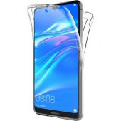 Huawei Y7 2019 360 Derece Şeffaf Silikon Kılıf Komple Koruma - 1