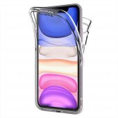 Apple iPhone 11 360 Derece Şeffaf Silikon Kılıf Komple Koruma thumbnail 1