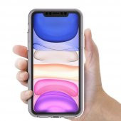 Apple iPhone 11 360 Derece Şeffaf Silikon Kılıf Komple Koruma thumbnail 6