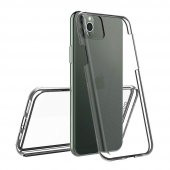 Apple iPhone 11 Pro Max 360 Derece Şeffaf Silikon Kılıf Komple Koruma - 3