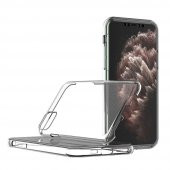 Apple iPhone 11 Pro Max 360 Derece Şeffaf Silikon Kılıf Komple Koruma - 4