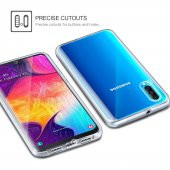 Samsung Galaxy A50 360 Derece Şeffaf Silikon Kılıf Komple Koruma - 4