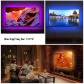 TV Arkası USB Led Işık RGB Şerit Led 3x50 cm Kumandalı Hazır set Kargo Bedava - 6