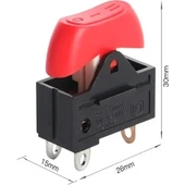 ENDER 0-1-2 KIRMIZI Saç Kurutma Fön Makinesi Anahtarı - 2