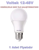 VOLTEK 12v-24v-48v Ac / Dc E-27 Led Ampul 9W 6500k Beyaz thumbnail 1