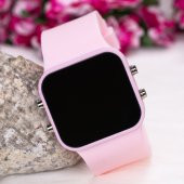 Şık Led Watch Toz Pembe Büyük Kız Kadın Genç Yetişkin Kol Saati ST-303753 - 2