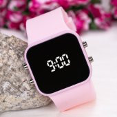 Şık Led Watch Toz Pembe Büyük Kız Kadın Genç Yetişkin Kol Saati ST-303753 - 4