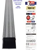 HOROZ Gama SİYAH 120cm 60w Prizma Led Bant Armatür 7000k IP20 Beyaz Işık - 1