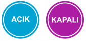 Açık - Kapalı Yazısı (35 cm ) - 2