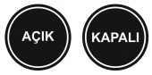Açık - Kapalı Yazısı (35 cm ) - 4