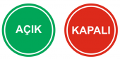 Açık - Kapalı Yazısı (35 cm ) - 5