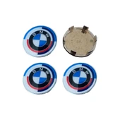 BMW 50. Yıl Damla Geçme Jant Göbeği Krom 68mm-59mm 4 Adet - 1