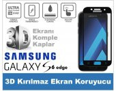 Samsung S6 Edge 3D Komple Kavisli Kırılmaz Full Cam Ekran Koruyucu - 1