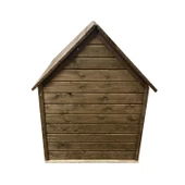 Reyo Pet Suya Soğuğa Dayanıklı Büyük Boy Ahşap Köpek Kulübesi Sokak Köpek Evi 100x100x78 cm Ceviz - 3