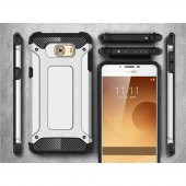 Samsung Galaxy C7 Pro Sert Zırh Çift Katmanlı Kılıf-Tank Korumalı - 6