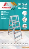 Elmas Serisi - 6+6 Basamaklı Çift Çıkışlı Galvanizli Profil Merdiven (Ev, bahçe, işyeri için uygun) - 8