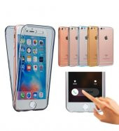 Apple iPhone 8 360 Derece Şeffaf Silikon Kılıf Komple Koruma thumbnail 5