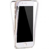 Apple iPhone 8 Plus 360 Derece Şeffaf Silikon Kılıf Komple Koruma - 1