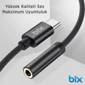Bix ADP-06 Pro Type-C™ 3.5mm Kulaklık Çeviri Dönüştürücü Adaptörü - 3