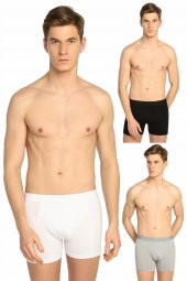 Tutku Erkek Pamuklu Likralı Boxer Paçalı Don 10lu Paket - 9