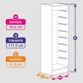 VPS-05 VİP SAKLAMA DOLABI BEYAZ (8Lİ DİK) - 2