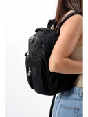 Water Proof Çok Bölmeli Mini Sırt Çantası Siyah-1009 thumbnail 2