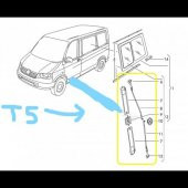 Volkswagen Transporter T5 Yan Sürgülü Cam Tamir Seti  7H0847773 - 3