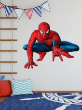 Spiderman-Oturan Örümcek Adam Çocuk Odası Duvar Sticker - 1