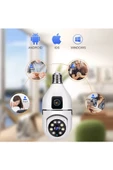 Raynox RX-TYS202 Çift kameralı ampule takılabilir Kablosuz uzaktan izleme Wifi Güvenlik Kamerası - 5