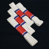 4 ADET 0.80 CM BEYAZ BEL PAÇA DON LASTİĞİ GENİŞ YASSI LASTİK 40 m - 1