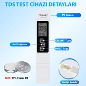 HyMark 3in1 Dijital TDS Su Kalitesi Değeri Sıcaklık Ölçüm Cihazı - 6