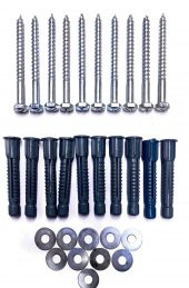 KLİMA DÜBEL 12 MM TUĞLA DÜBELİ( 1 TAKIM )( VİDA - DÜBEL - PUL ) - 1