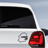 Kars İli 36 Plaka Kodu Memleket Yarış Pisti Sticker - Oto Araba Etiket, Aksesuar, Tuning - 1