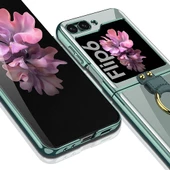 Samsung Galaxy Z Flip 6 Kılıf Yüzüklü Şeffaf Kıpta Kapak thumbnail 8