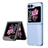 Samsung Galaxy Z Flip 6 Kılıf Full Camlı Şeffaf Kapak - 10