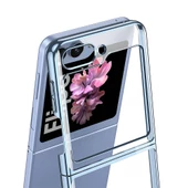 Samsung Galaxy Z Flip 6 Kılıf Full Camlı Şeffaf Kapak - 7