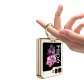 Samsung Galaxy Z Flip 6 Kılıf Yüzüklü Şeffaf Kıpta Kapak thumbnail 4