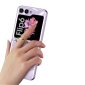 Samsung Galaxy Z Flip 6 Kılıf Yüzüklü Şeffaf Kıpta Kapak thumbnail 7