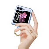 Samsung Galaxy Z Flip 6 Kılıf Yüzüklü Şeffaf Kıpta Kapak thumbnail 10