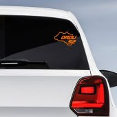 Ordu İli 52 Plaka Kodu Harita Memleket Yarış Pisti Sticker - Oto Araba Etiket, Aksesuar - 9
