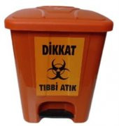 Tıbbi Atık Kovası 25 Lt Köşeli Pedallı - 1
