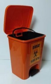 Tıbbi Atık Kovası 25 Lt Köşeli Pedallı - 3