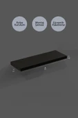 yankı-byeg 30 Cm 2li Mat Siyah Mdf Uçan Duvar Rafı Gizli Bağlantı Kitaplık thumbnail 2