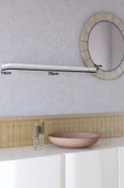 yankı-byeg 70 Cm Mat Beyaz Mdf Uçan Duvar Rafı Gizli Bağlantı Kitaplık thumbnail 2