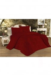 Busem Jakarlı Şönil Yatak Örtüsü Bordo thumbnail 3