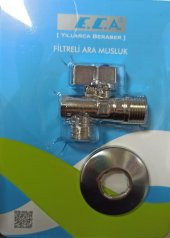 Filtreli Ara Musluk Rozetli-parlak Krom Başlıkı - 1