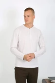 Akbeniz Erkek Penye Uzun Kol Pijama Takımı 6860 Ekru - 9