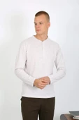 Akbeniz Erkek Penye Uzun Kol Pijama Takımı 6860 Ekru - 2